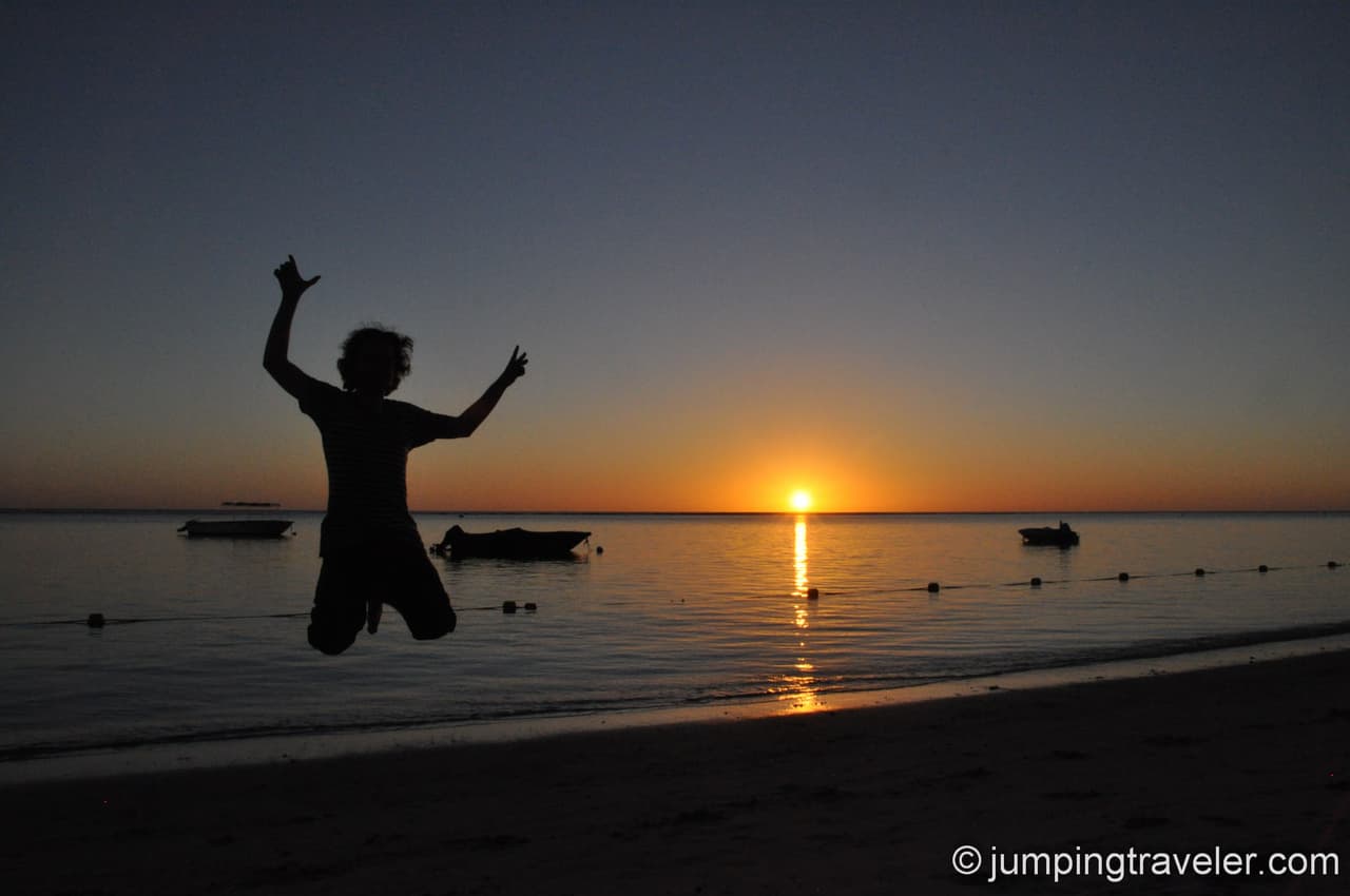 Jumping in Mauritius