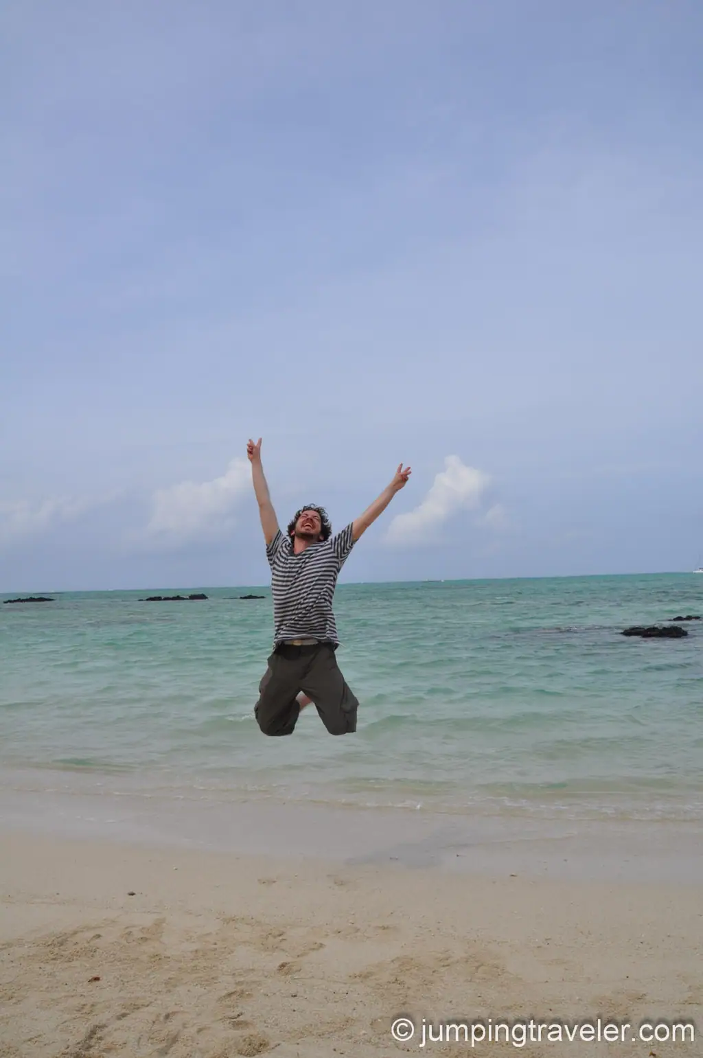 Jumping in Mauritius