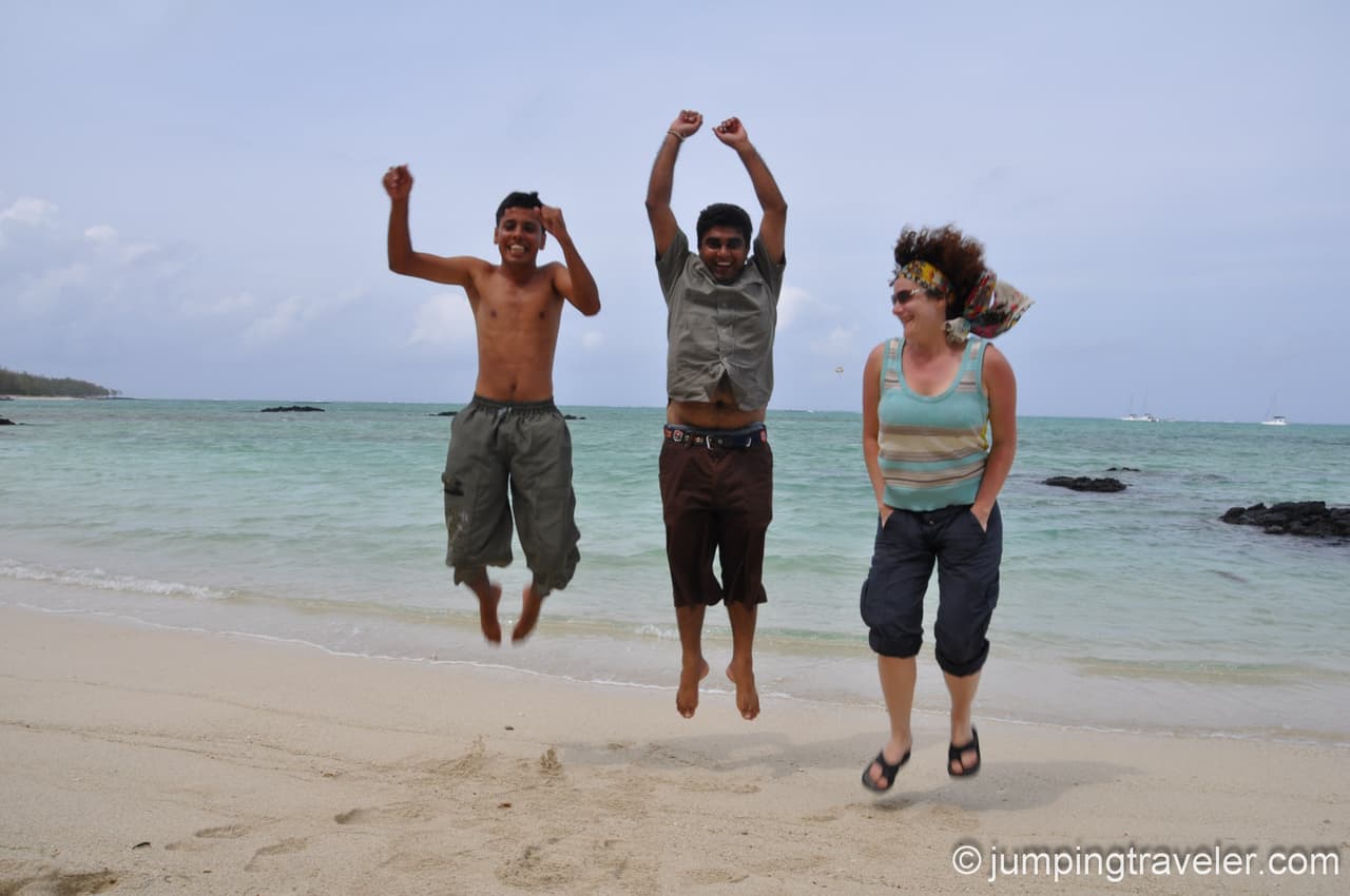 Jumping in Mauritius