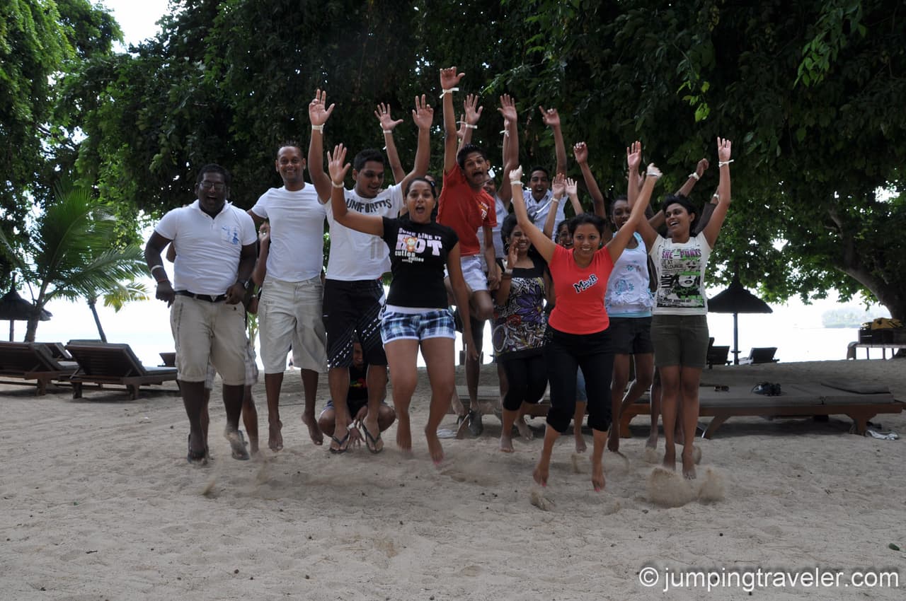 Team Jumping in Balaclava
