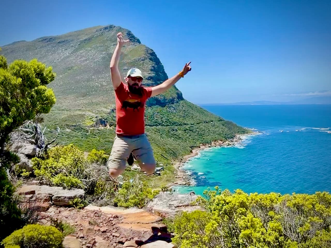 Jumping on the Cape of Good Hope Peninsula