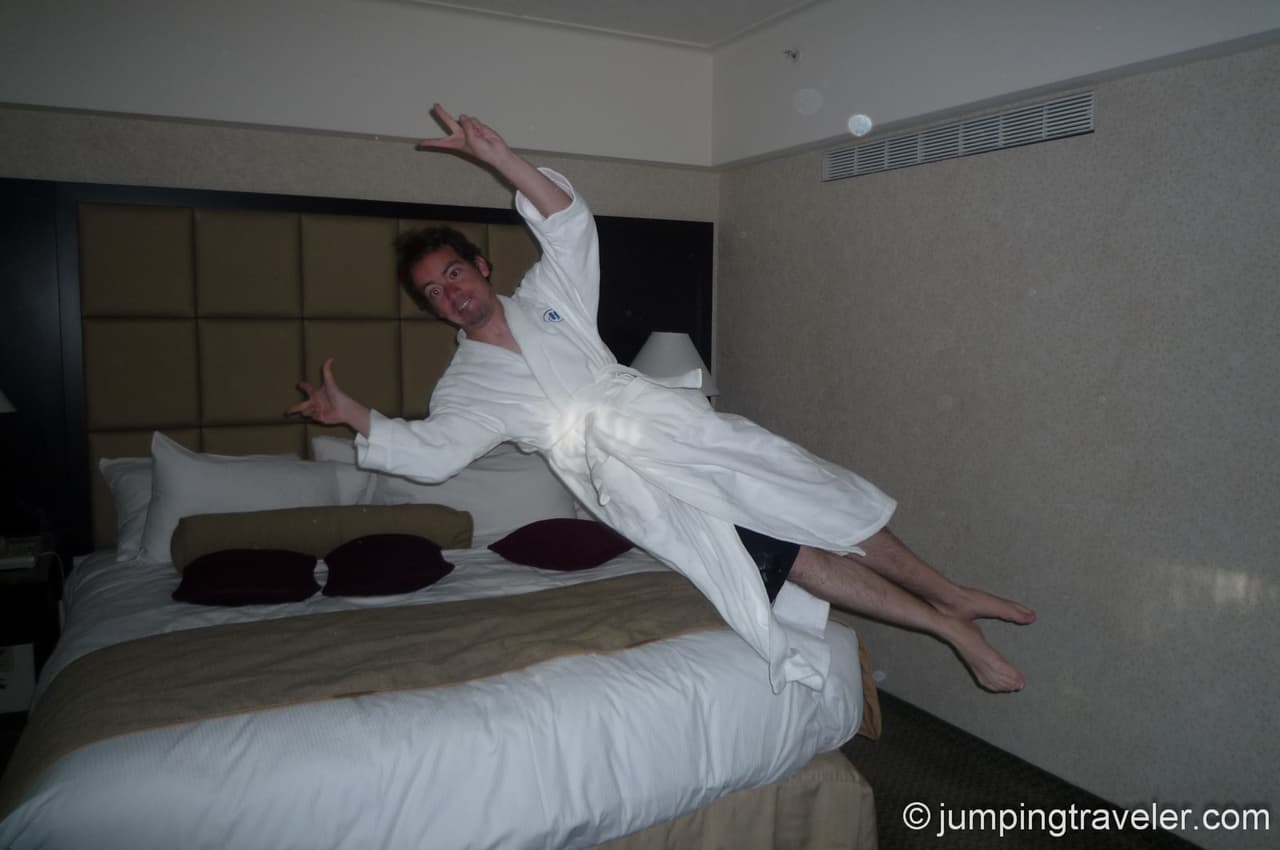 Jumping in Hilton Bonaventure