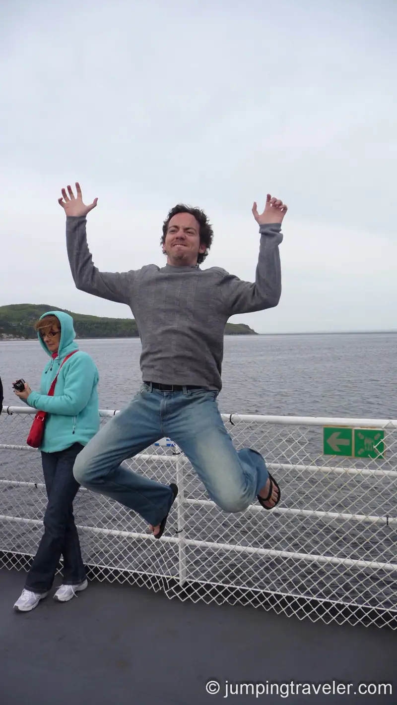 Jumping in Tadoussac