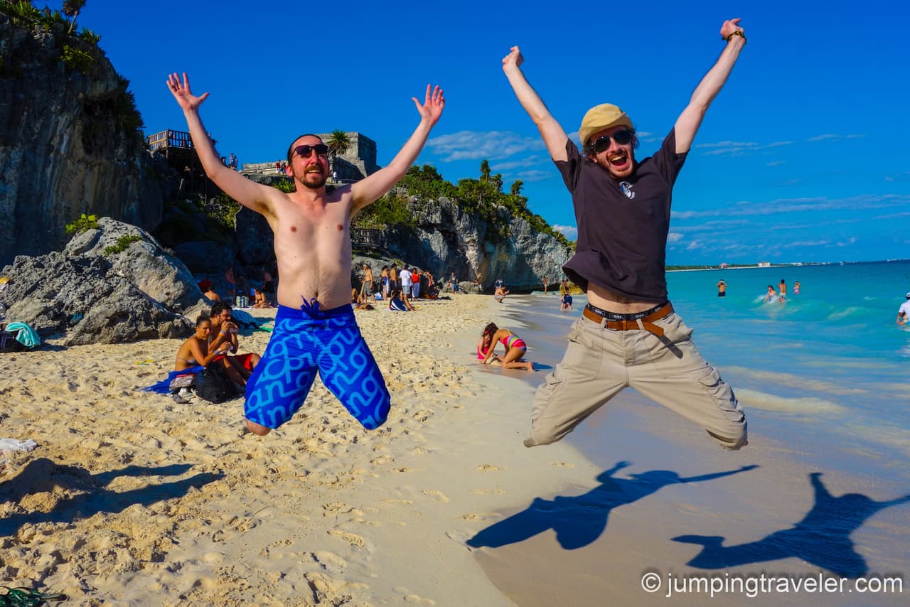 Jumping in Tulum