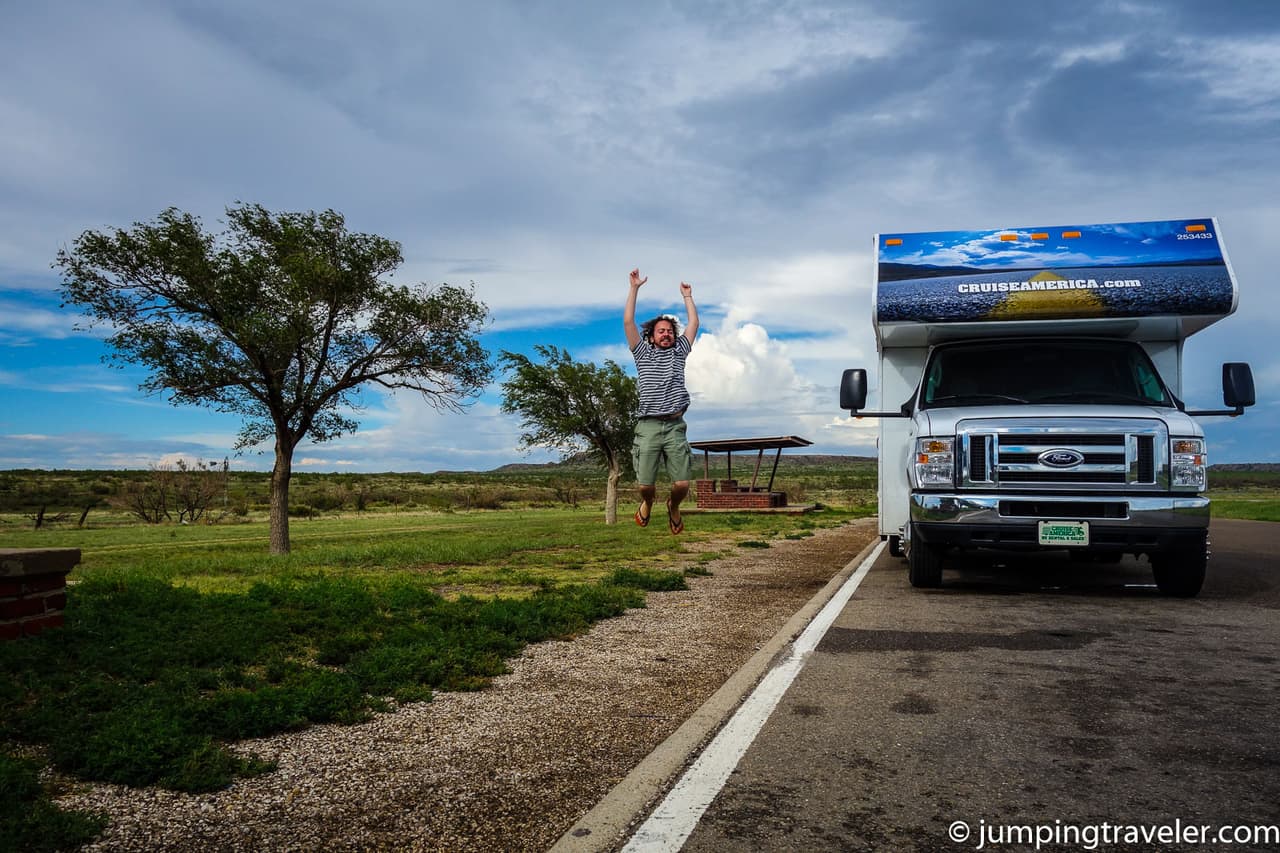 Jumping in the middle of nowhere