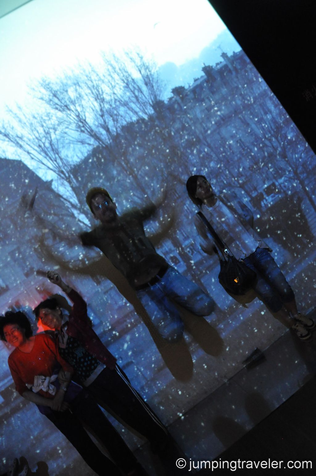 Jumping in the France Pavilion at Shanghai World Expo
