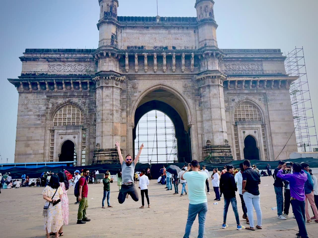 Jumping at the Gateway of India