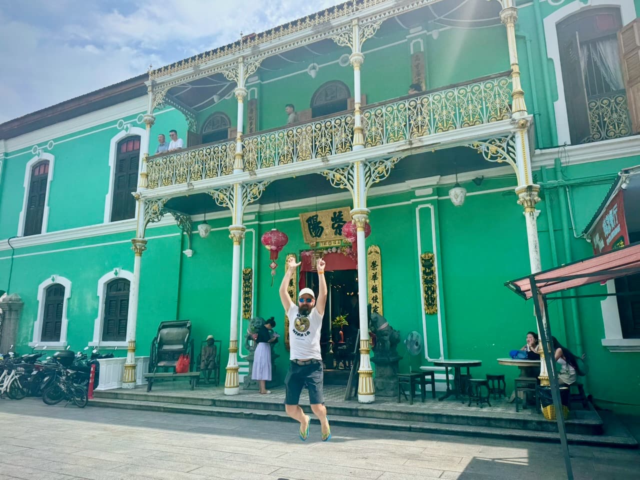 Jumping at the Pinang Peranakan Mansion