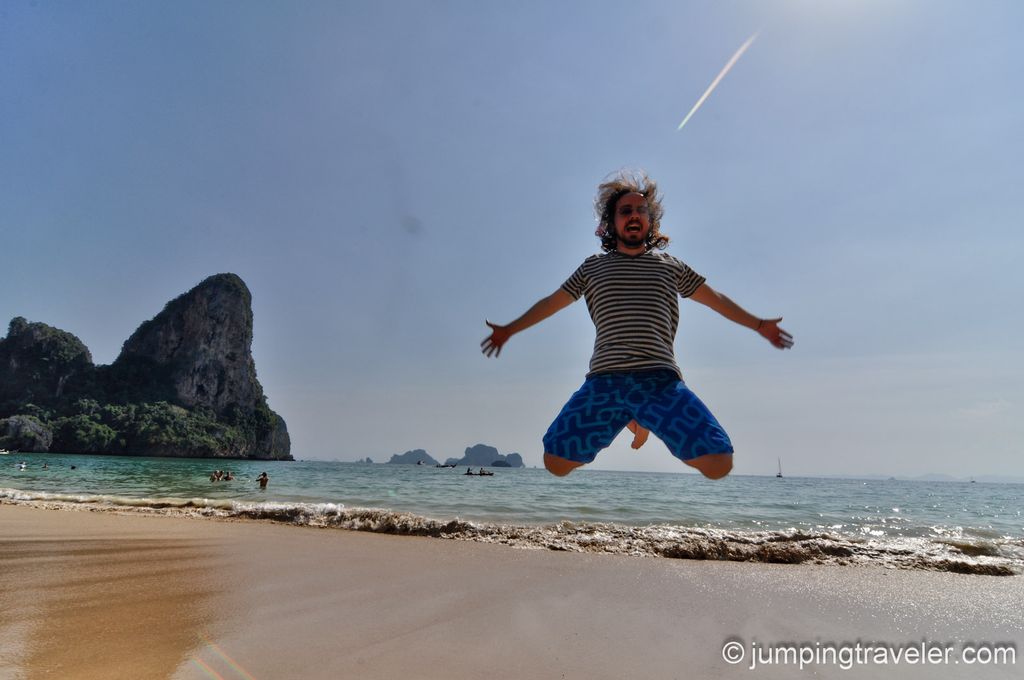 Jumping in Railay Beach