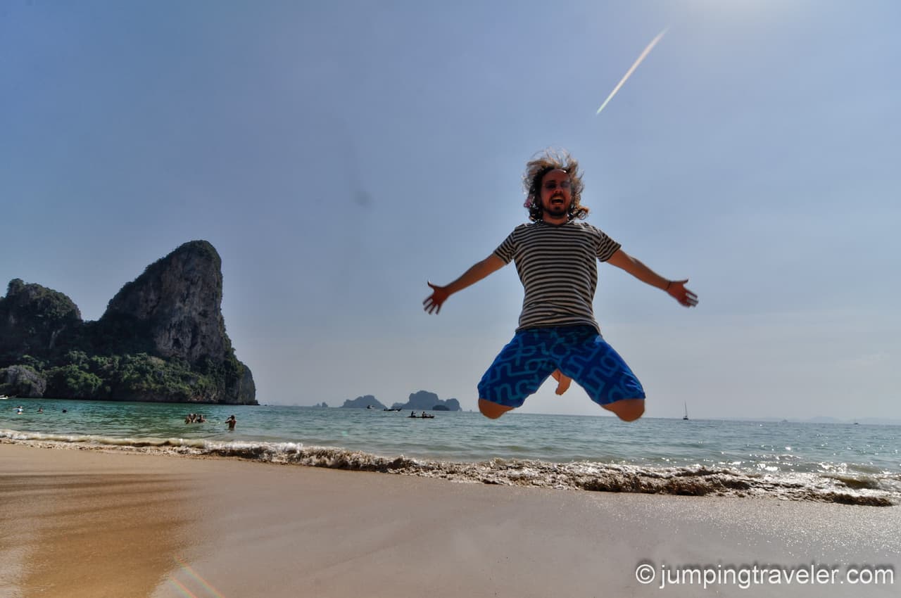 Jumping in Railay Beach
