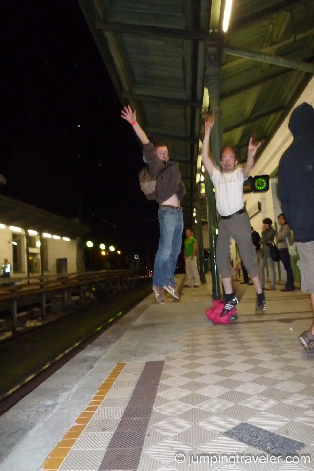 Jumping in a Metro Station in Vienna