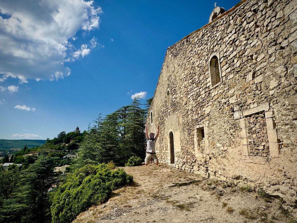 Jumping in Chapelle Saint-Jean