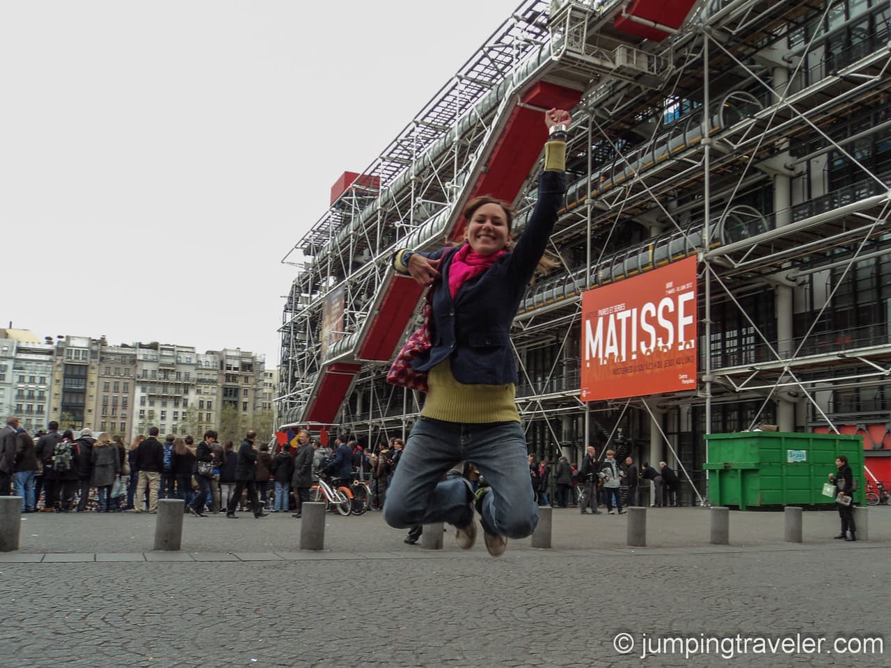 Paulina Jumping in Beaubourg
