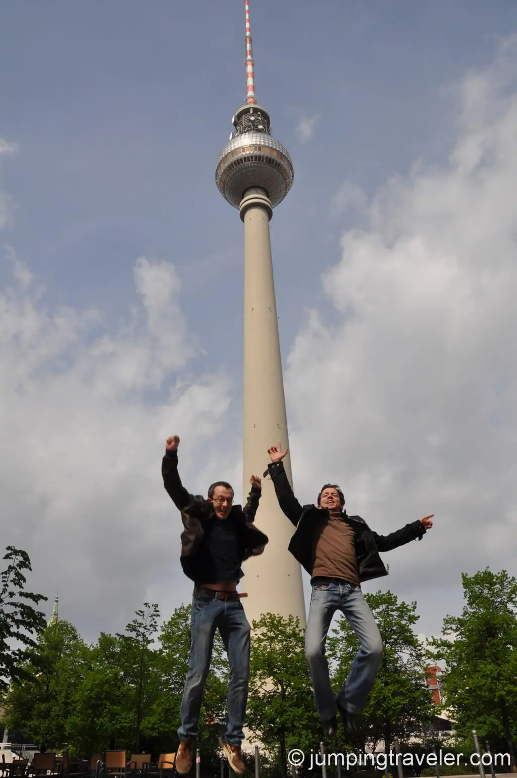 Jumping at the bottom of the TV Tower