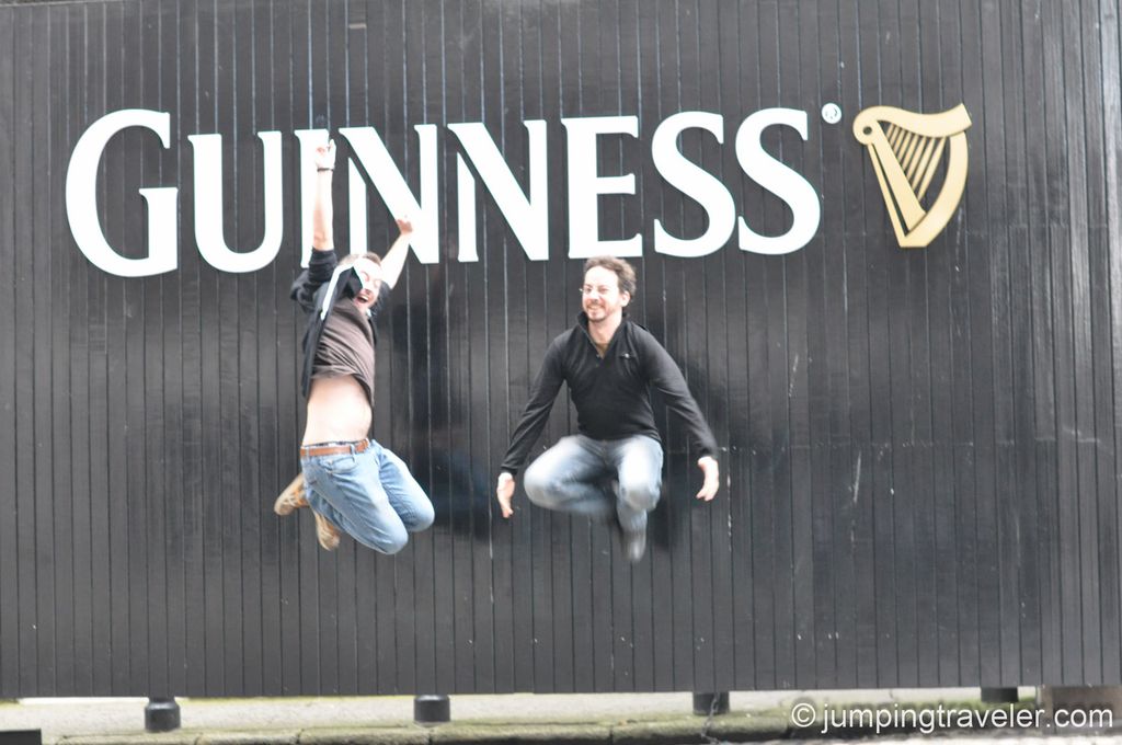 Jumping in front of Guinness factory