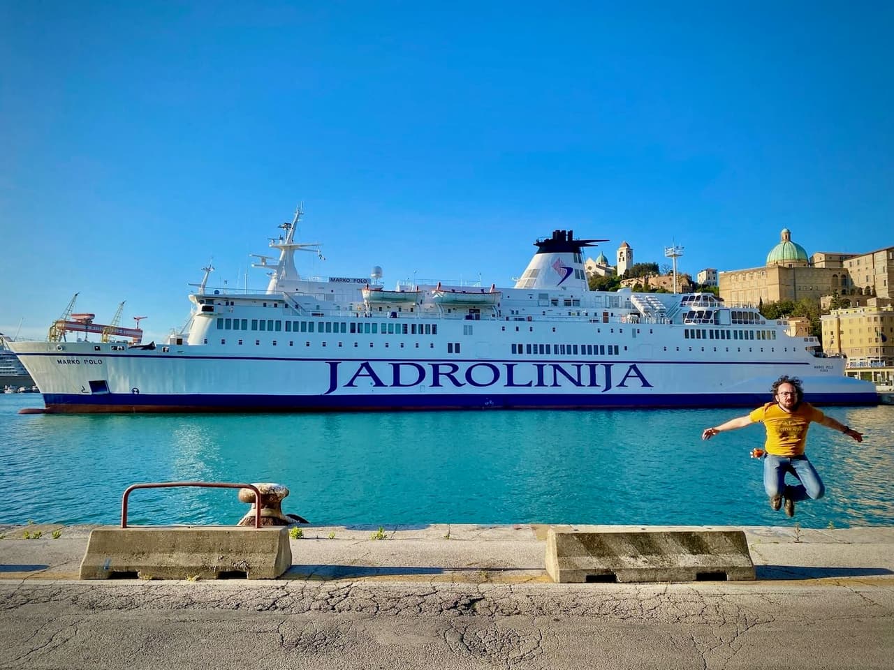 Jumping at Ancona's Ferry Terminal