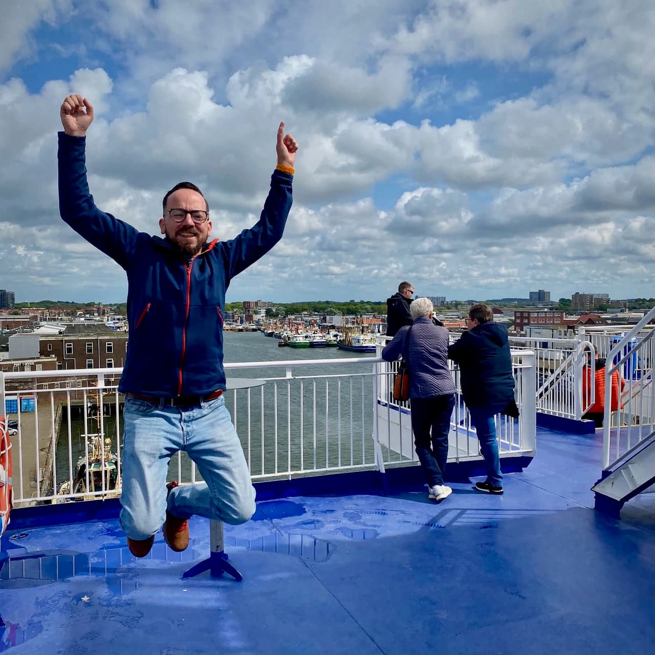 Jumping onboard DFDS King Seaways in IJmuiden