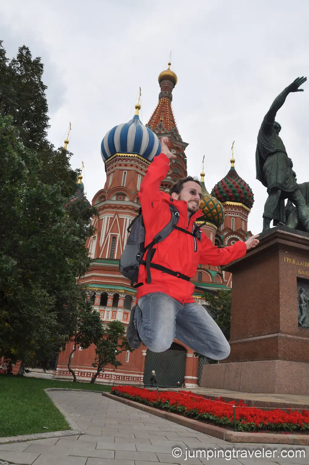 Jumping in front of St. Basil's Cathedral