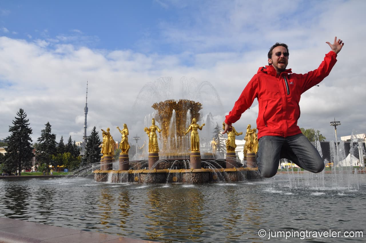 Jumping in VDNKh Park