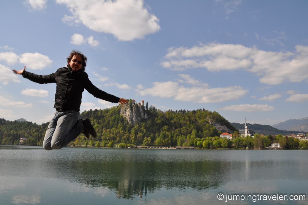 Jumping in Bled