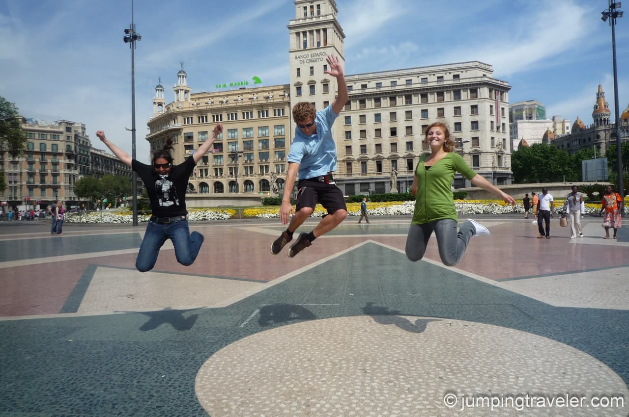 Jumping in Barcelona