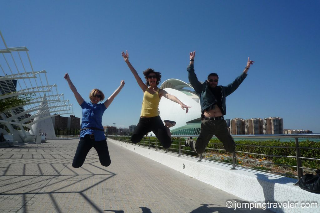 Valencianos jumping in Valencia