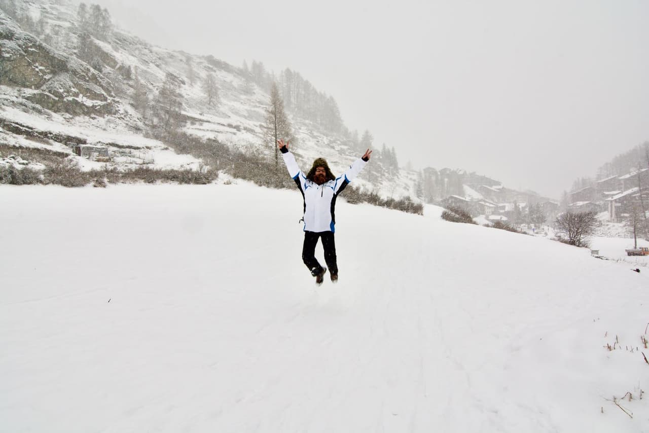 Jumping in Zermatt